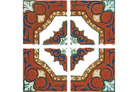 National Pool Tile Iberia Series Pool Tile | Rust Print | Santiago