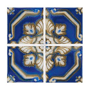 National Pool Tile Iberia Series Pool Tile | Royal Blue Print | La-Mancha