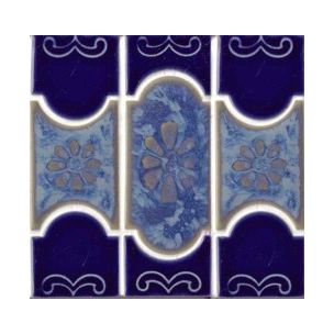 National Pool Tile Botanical Series Pool Tile | Navy Blue | BUE40