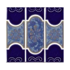 National Pool Tile Botanical Series Pool Tile | Navy Blue | BUE40