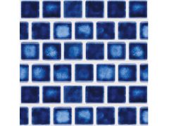 National Pool Tile Mini Koyn 1 1/8" x1 1/8" Series Pool Tile | Marbleized Royal Blue | MK105