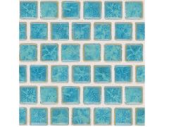 National Pool Tile Mini Koyn 1 1/8" x1 1/8" Series Pool Tile | Olive Blue | MK1331