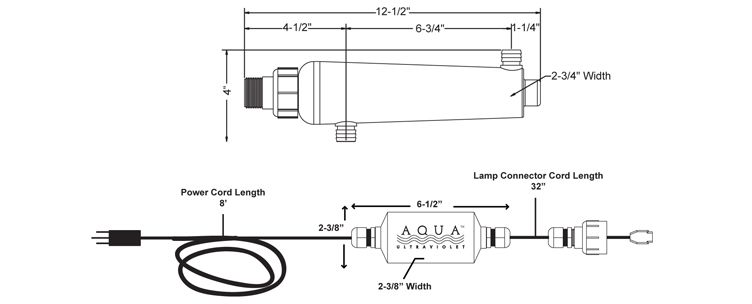 Aqua Ultraviolet Advantage 2000 | 8 Watt | A00266 Parts Schematic