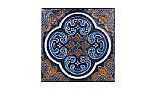 National Pool Tile Casablanca 6x6 Deco Series | Cobalt Rust | CAS200