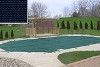 PoolTux KING99 Blue Mesh Safety Cover | 20' x 44' Rectangle | Left Step | CSPTBMP20442