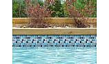 National Pool Tile Jules 1x1 Glass Series Pool Tile | Rustic Blue Blend |