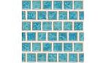 National Pool Tile Mini Koyn 1 1/8" x1 1/8" Series Pool Tile | Olive Blue | MK1331